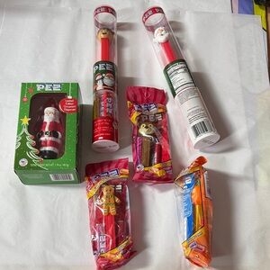 PEZ 5 Christmas Candy Dispensers - Festive & 1 Halloween new Set, this years
